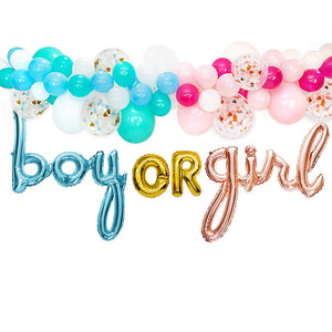 Gender Reveal Boy or Girl Balloon Garland Set