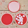 Be Mine Red & Pink Valentines Heart Paper Plates