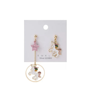Unicorn with Pink Star Un-Match Earring