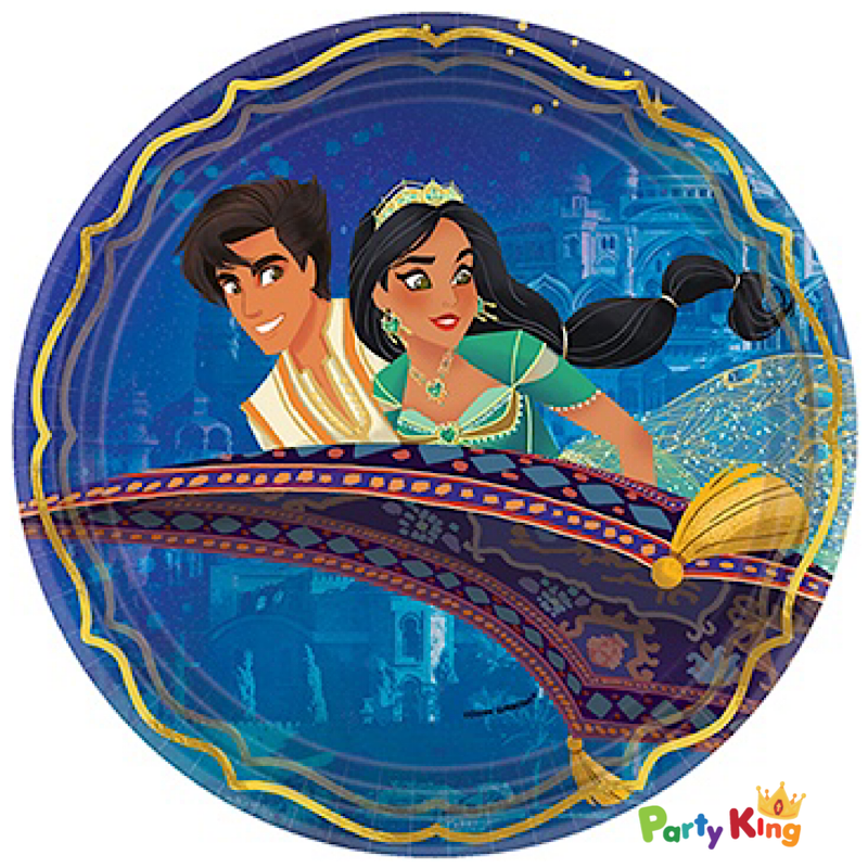 Aladdin 23cm Round Metallic Dinner Paper Plates