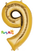 Foil Number Balloon Gold No.9 