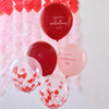 Be Mine Pink, Red & Confetti Valentines Balloons Bundle