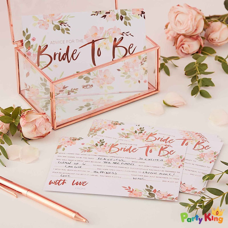 Floral Hen Party Bride To Be Advice Cards