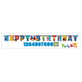 Super Mario Brothers Jumbo Add-an-age Letter Banner