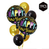 Happy New Year Foil Balloon Bouquet Set 7pc