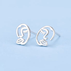 925 Silver Ear Stud Art
