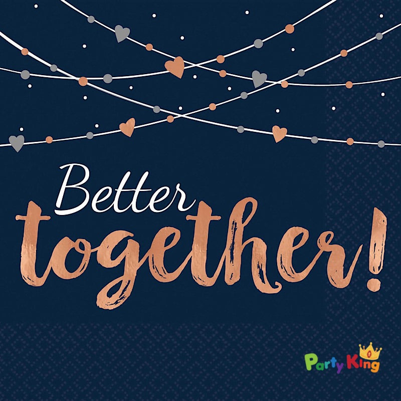 Navy Bride Lunch Napkins Better Together Hot Stamped