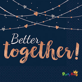 Navy Bride Lunch Napkins Better Together Hot Stamped