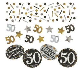 50th Confetti Sparkling Gold