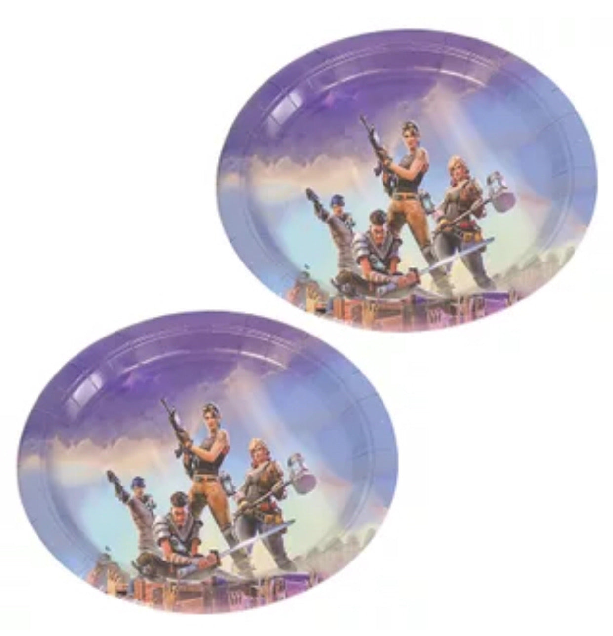 Battle Royal Purple Design Paper Lunch Plates