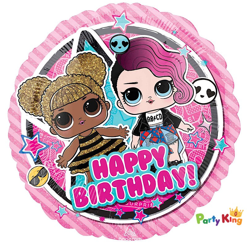 LOL Surprise Happy Birthday Standard 45cm Round Foil Balloon