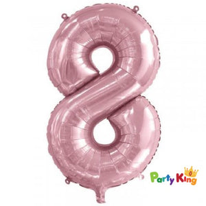 Pastel Pink “8” Numeral Foil Balloon 86cm (34”)