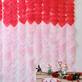 Be Mine Ombré Heart Party Backdrop