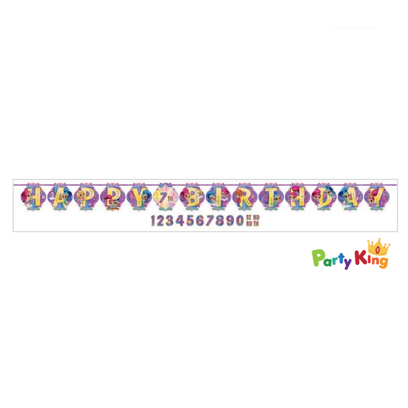 Shimmer And Shine Letter banner Ribbon