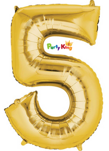 Foil Number Balloon Gold No.5 