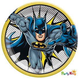 Batman Heroes unite 23cm Round Paper Lunch Plates