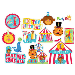 1st Birthday Circus Value Pack Cutouts