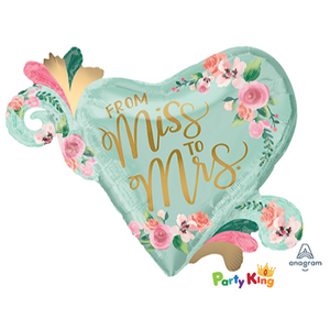 Mint To Be From Miss To Mrs Super Shape Foil Balloon