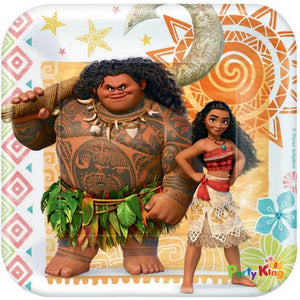 Moana 17cm Square Paper Lunch Plates