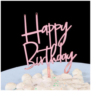 Happy Birthday Freestyle Acrylic Cake Topper