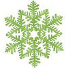 Snowflake Green Glitter Decorations 16cm
