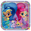 Shimmer And Shine 23cm Square Paper Dinner Plates