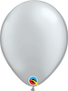 Qualatex Metallic Silver 11” Latex Balloon