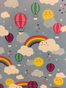 Folded Wrap - Rainbow Hot Air Balloon 