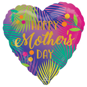 Happy Mother’s Day Tropical Palm Fronds Foil Balloon