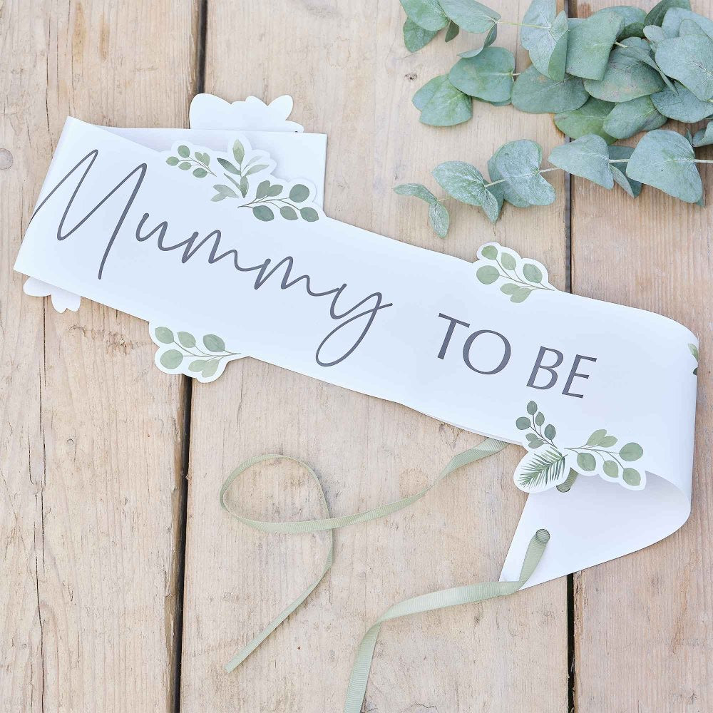Botanical Baby Mummy To Be Botanical Baby Shower Sash