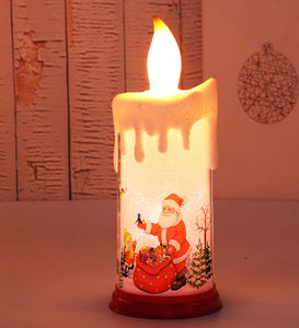 Christmas LED Candle Large Santa