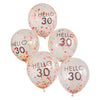 Brights - Mix It Up ‘Hello 30’ 30cm Balloons Brights