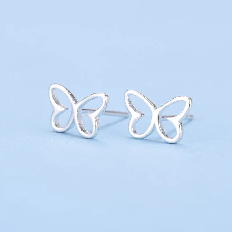 925 Silver Ear Stud Summer Butterfly