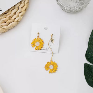 Sunflower Yellow Fashion Un-Match Earring