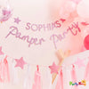 Pamper Party Pink Glitter Customisable Pamper Party Bunting