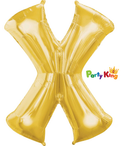 Gold Letter “X” Foil Balloon 16” (35cm)