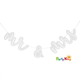 A Touch Of Pampas Bunting Mr & Mrs Acrylic