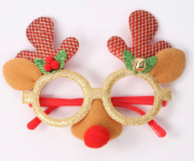 Image of Christmas Glasses Anklets with Nose and Holly