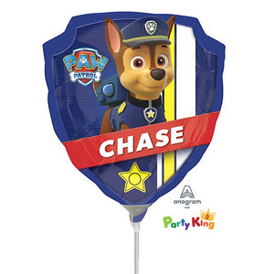 Paw Patrol Mini Shape 2-Sided Air Filled Foil Balloon On Stick