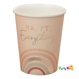 Pick & Mix Happy Birthday 266ml Paper Cups Gold Foiled
