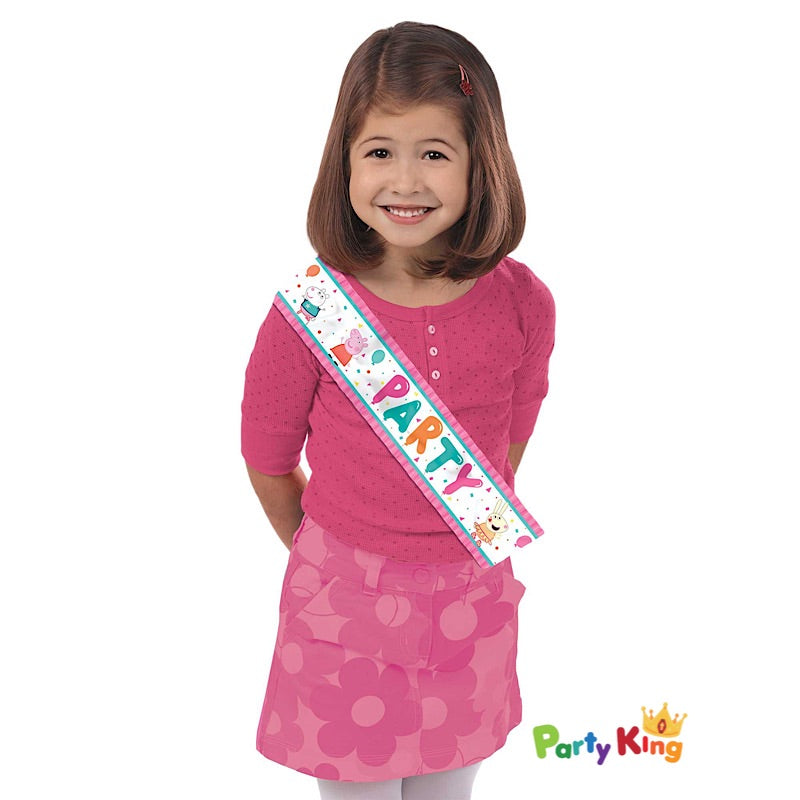 Peppa Pig Confetti Party Sash