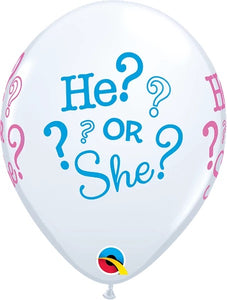 He? Or She? Latex Balloon