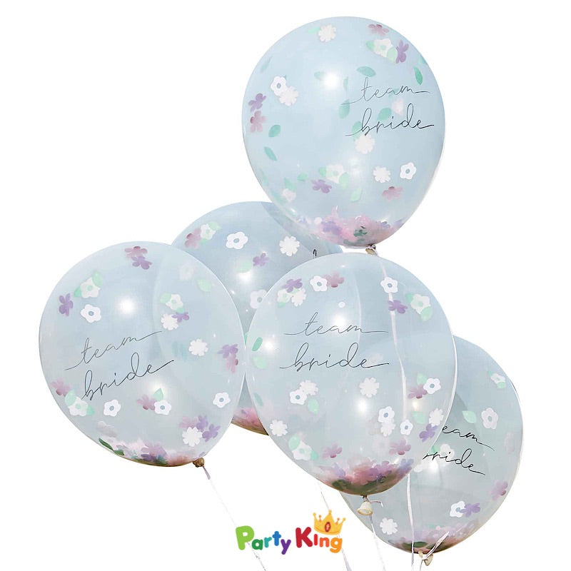 Boho Bride Balloons Flower Confetti Filled 30cm Team Bride