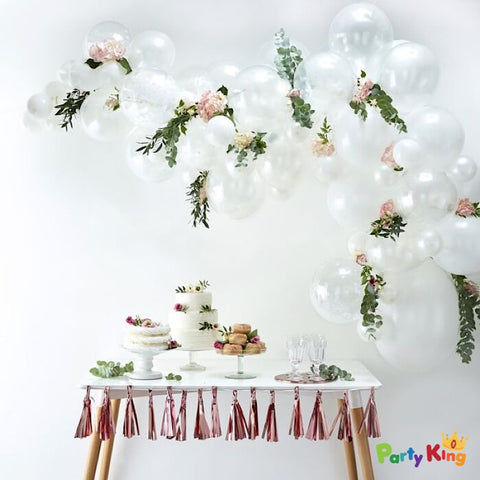 Image of Balloon Garland Arch White