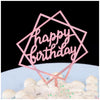 Happy Birthday Double Square Acrylic Cake Topper
