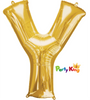 Gold Letter “Y” Foil Balloon 16” (35cm)
