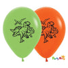 Dinosaurs Fashion Lime Green & Orange Latex Balloons 25pk
