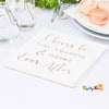 Botanical Wedding Foiled Cheers To Love, Laughter & Happily Ever After Napkins