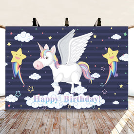 Unicorn Backdrop - Unicorn with Wings