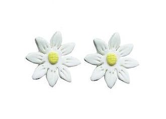 Edible Sugar Icing Large Daisy Flower White 